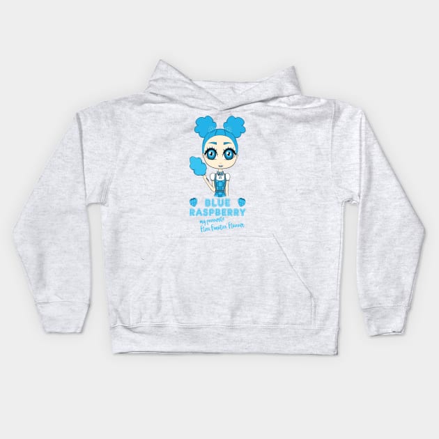 Blue Raspberry Kids Hoodie by Zilnation